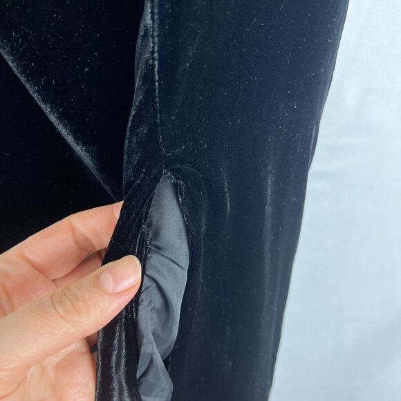 Vintage Dalia Collection Velvet Maxi Skirt w/ High Slit Women's Size 10 - Picture 4 of 9